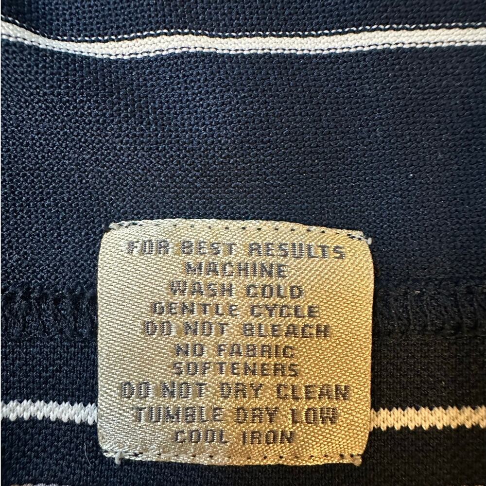 Vintage Peter Millar Navy/White Striped, Short Sleeve, Golf Polo- XL - Picture 6 of 9